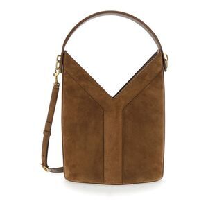Saint Laurent Women Ysl Bo Y Long Bucket Light Suede